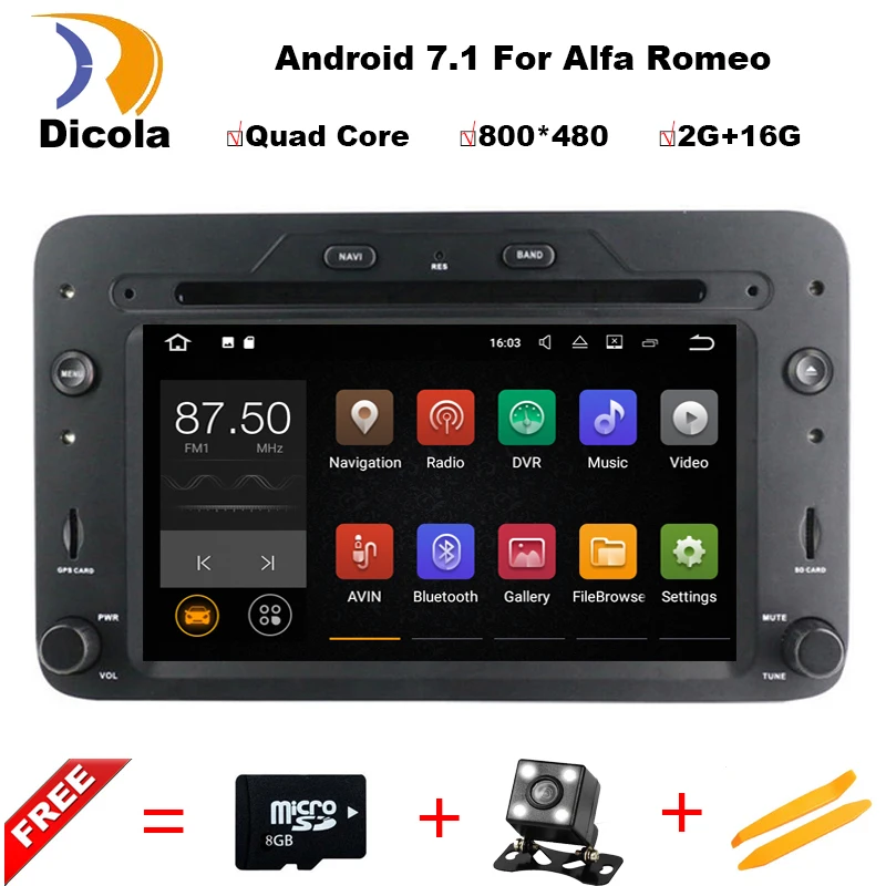 Android 7 1 1 Quad core RK3188 cpu car dvd player For Alfa Romeo Spider Alfa