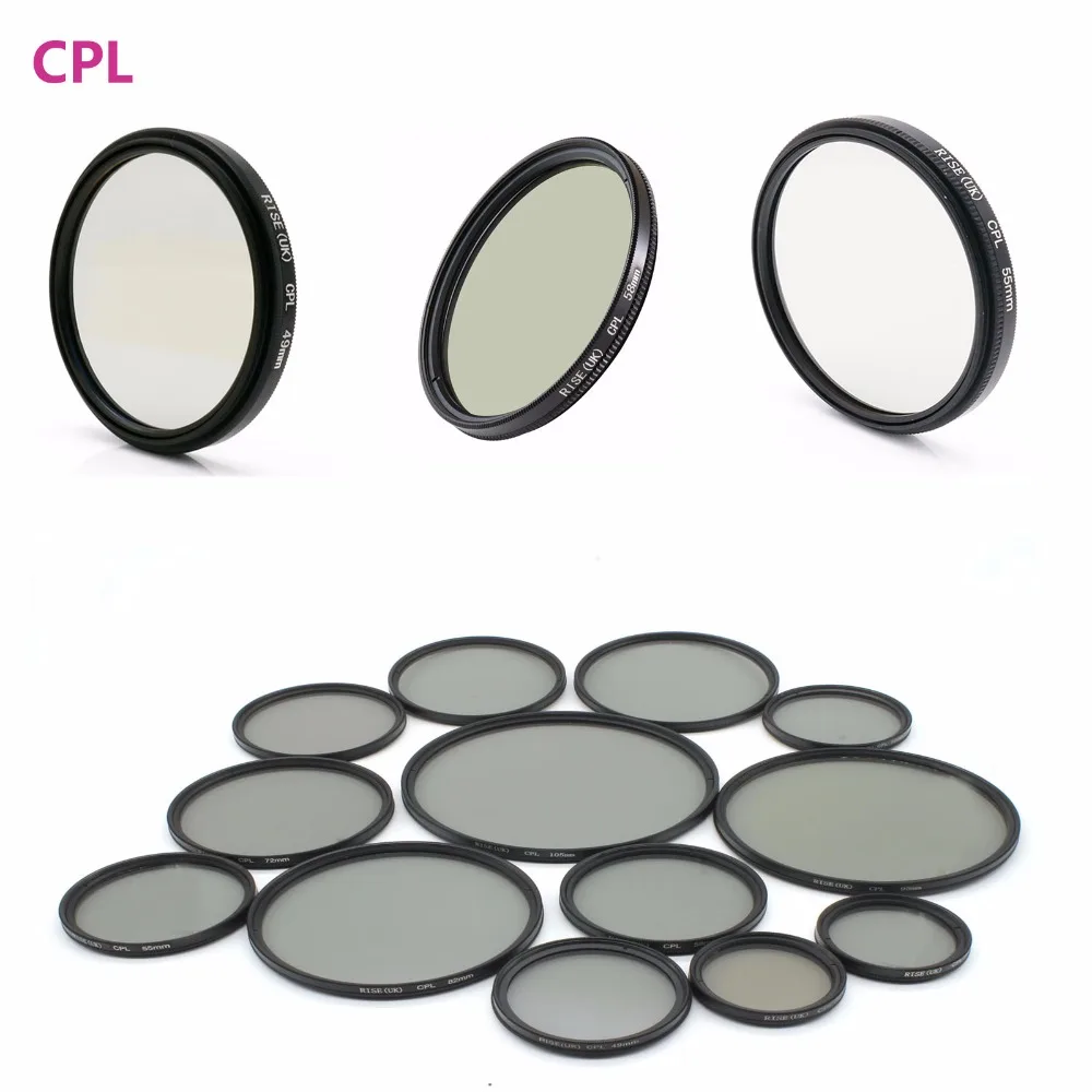

RISE(UK) CPL Circular Polarizer Camera filter for Canon Nikon DSLR Camera lens 40.5MM /49 / 52/55/58/62/67/72/77/ 82mm