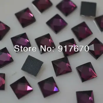

Wholesale chaton rhinestone, 20gross 8*8MM Amethyst strass crystal shoes transfer, decorative glass beads jewelry making