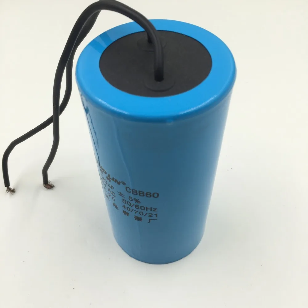 CBB60 20 мкФ 5% AC 450 в два красных провода клеммный двигатель конденсатор|capacitor run|capacitor