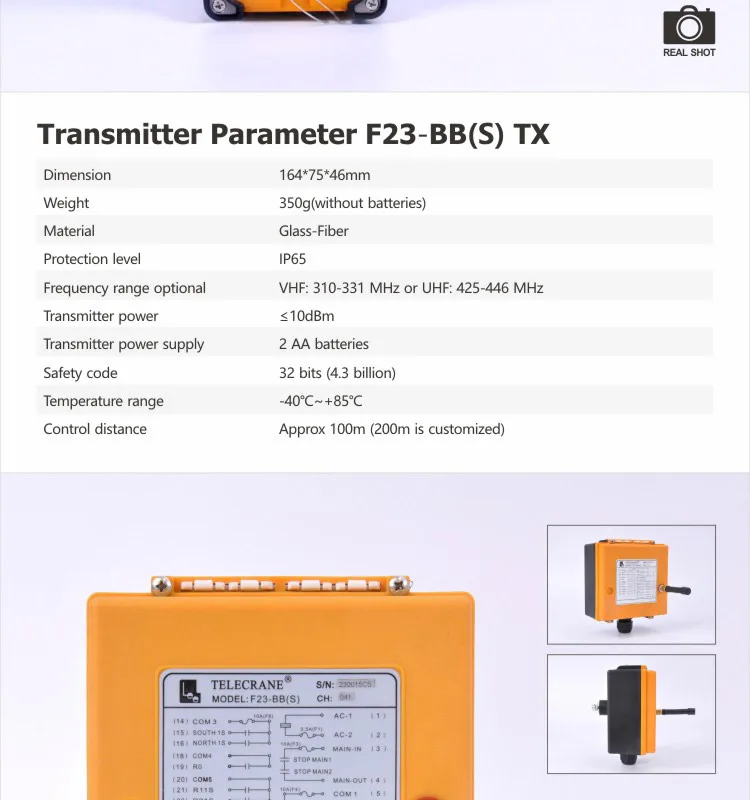 Промышленные telecrane Дистанционное управление F23-BB Управление Лер 1 передатчик 1 приемник 36 В 220 В 380 В AC для подъема кран