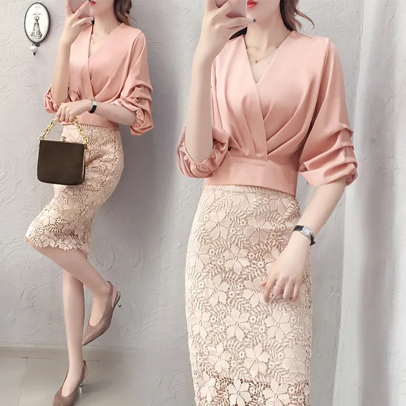 

Summer Lace Top And Skirt Corset Bodycon Two Piece Set Hollow Out Ensemble Femme Survetement Chic Women's Summer Suit Ukraine