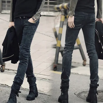 

High quality 2020 Fashion snow washing Grey Jeans Men Casual Denim Slim Fit Pencil Pants Cowboy Teenagers pantalon jeans hombre