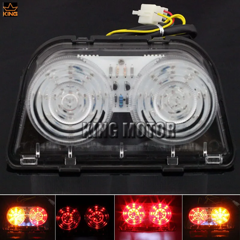

For HONDA CBR250 MC19 MC22 CBR400 NC23 NC29 Accessories Integrated LED Tail Light Brake Turn signal Blinker Lamp Clear