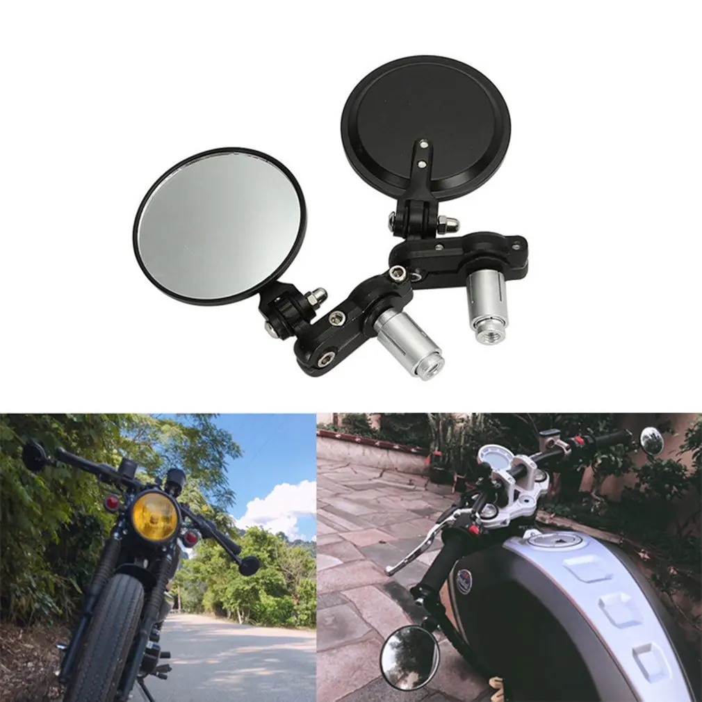 Применимый внешний диаметр Руль управления для мотоциклов складной алюминиевый круглый форма мотоцикл Бар заднего конвексации зеркала