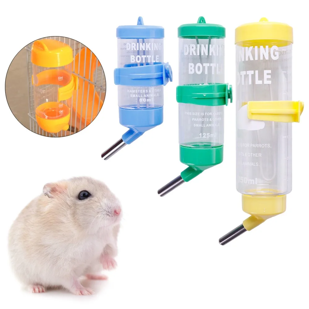 1PCS 80/125/250ML Hamster Water Bottle Holder Dispenser Hanging Pet Cat
