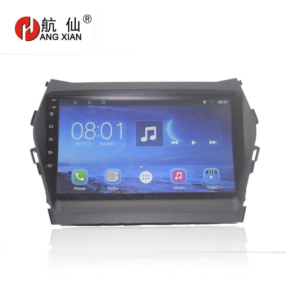 

Bway 9" 2 din Car radio for Hyundai IX45 SANTA FE 2013 Quadcore Android 7.0.1 car dvd gps player with 1G RAM,16G iNand