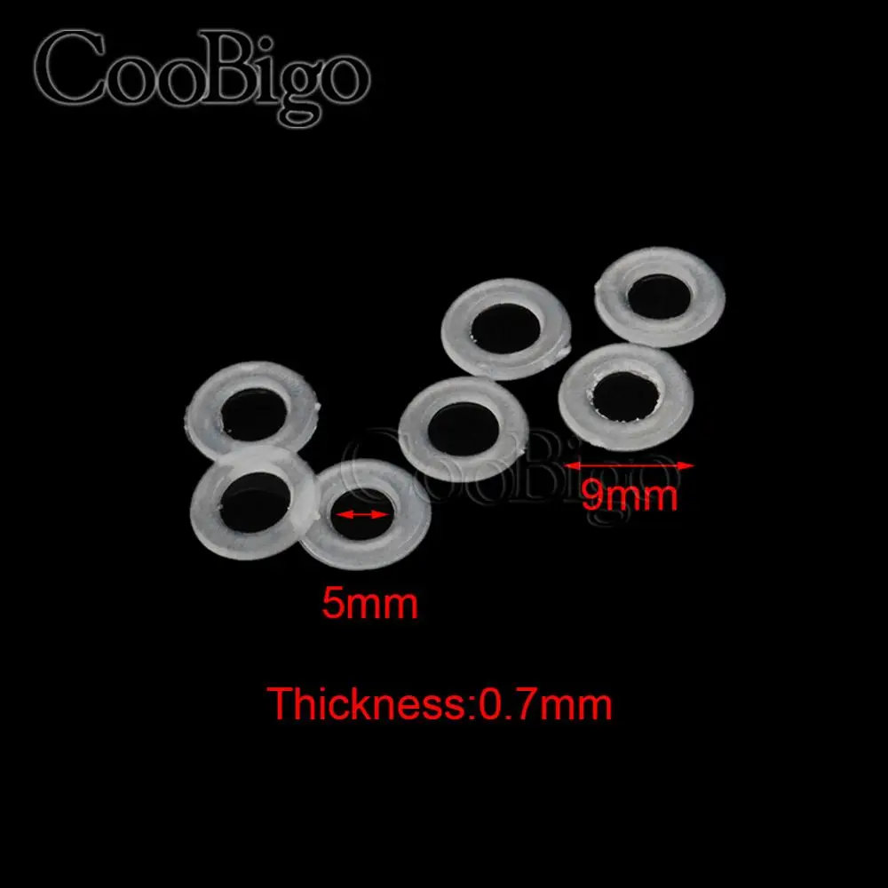 100 шт 12 размер на выбор M5~ M41 пластиковая прозрачная нейлоновая шайба прокладка-разделитель шайба прокладка кольца проушины уплотнительное кольцо плоское - Цвет: M5