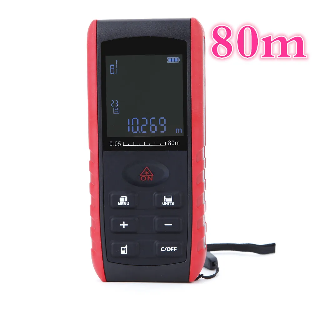 

80m Digital Portable Laser rangefinder Handheld Laser Distance Meter Range Finder Measurement with Angle Indication