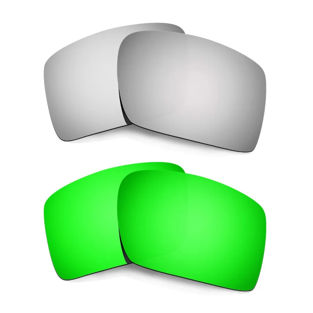 HKUCO для Eyepatch 2 поляризованные Сменные линзы Серебряный и Изумрудный зеленый 2 пары повышенная четкость