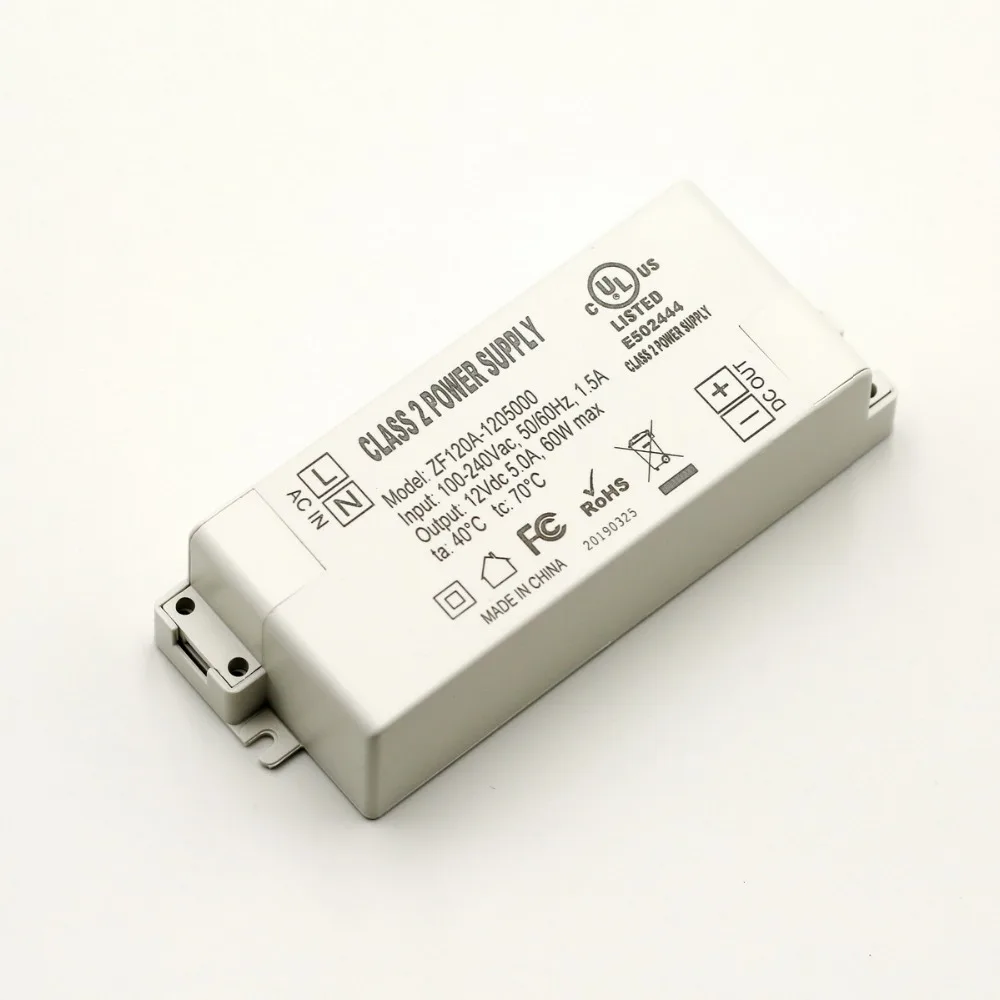 100PCS/LOT UL CE RoHS approval DC 12V 5A led driver 60W with constant voltage