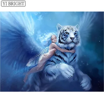 

DIY 5D Diamond Mosaic Tiger Handmade Diamond Painting Embroidery Kits Cross Stitch Patterns Rhinestones Arts LK1