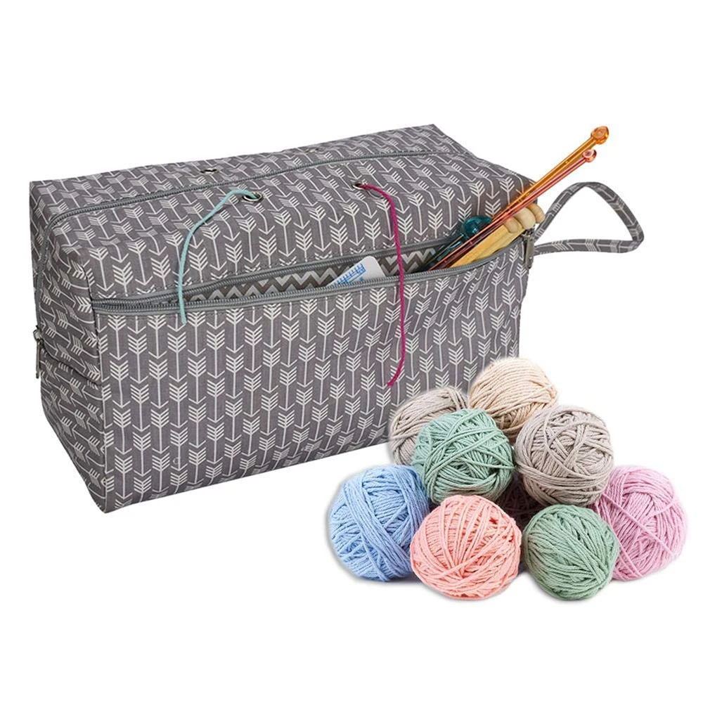 

Yarn Storage Bag Portable Yarn Storage Durable Needlework Storage Organization for Crocheting Knitting Organization Holder Tote