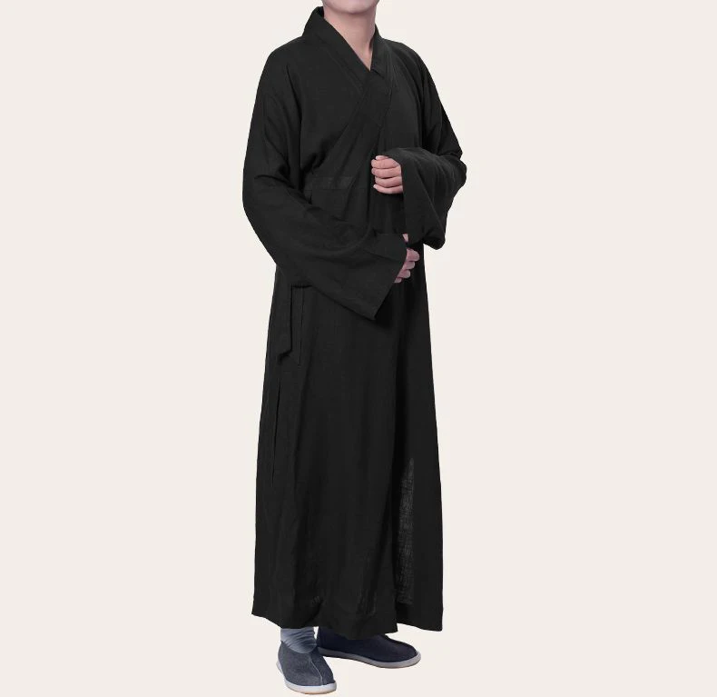 UNISEX black high grade linen&cotton Buddhism shaolin monks suits zen ...