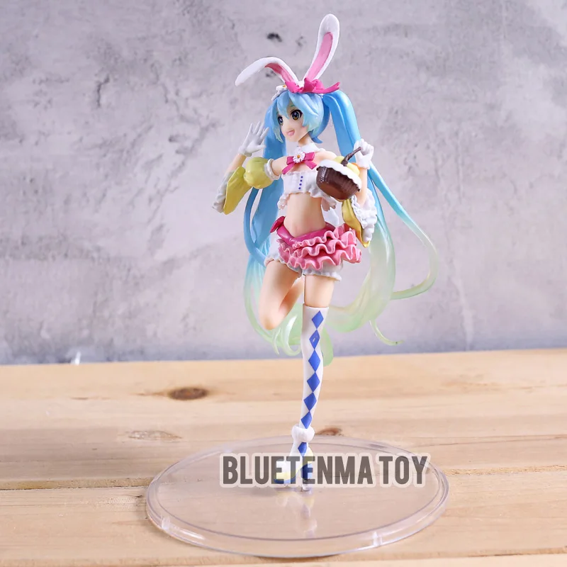 

Action Fugure Hatsune Anime Model Spring Clothes Rabbit Ears Miku Girl Dolls Decoration Collection Figurine Toys Gifts