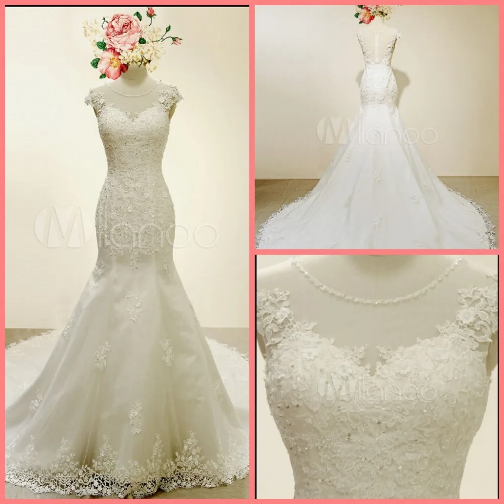 Robe de Mariage/белое свадебное платье Русалочки 2019 с рукавами-крылышками и вырезом на спине, сексуальное платье для невесты