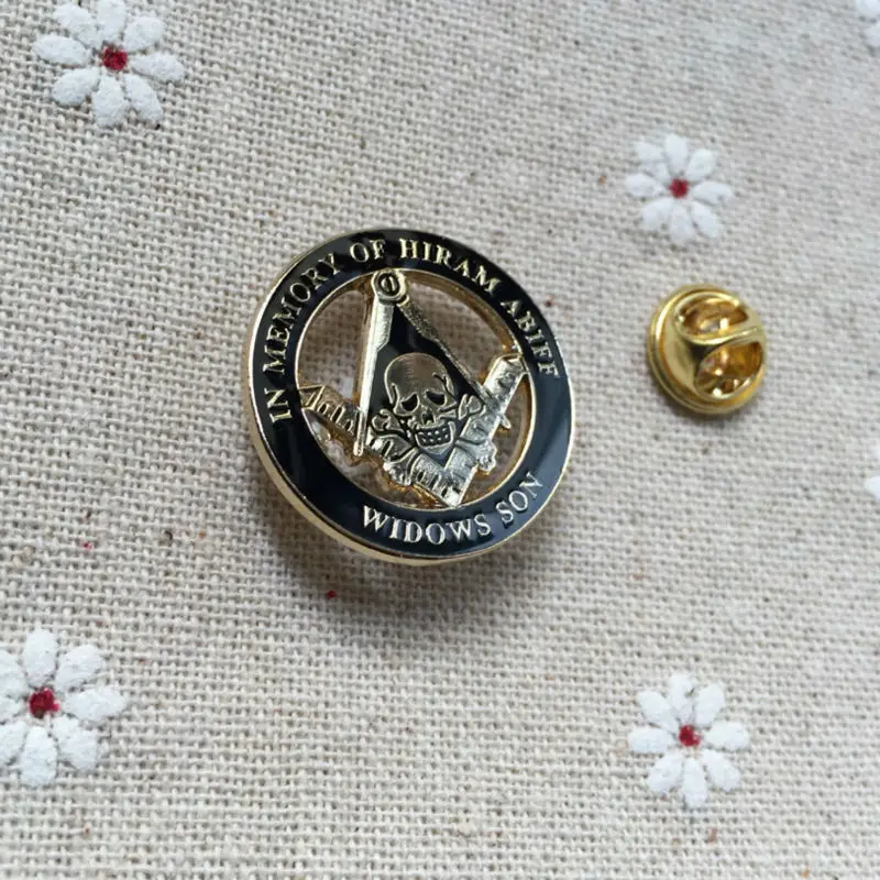 

Free Masons Pins Badge Masonic Regalia Skull and Crossbones Square and Compass Lapel Pin Widows Son Enamel Brooch