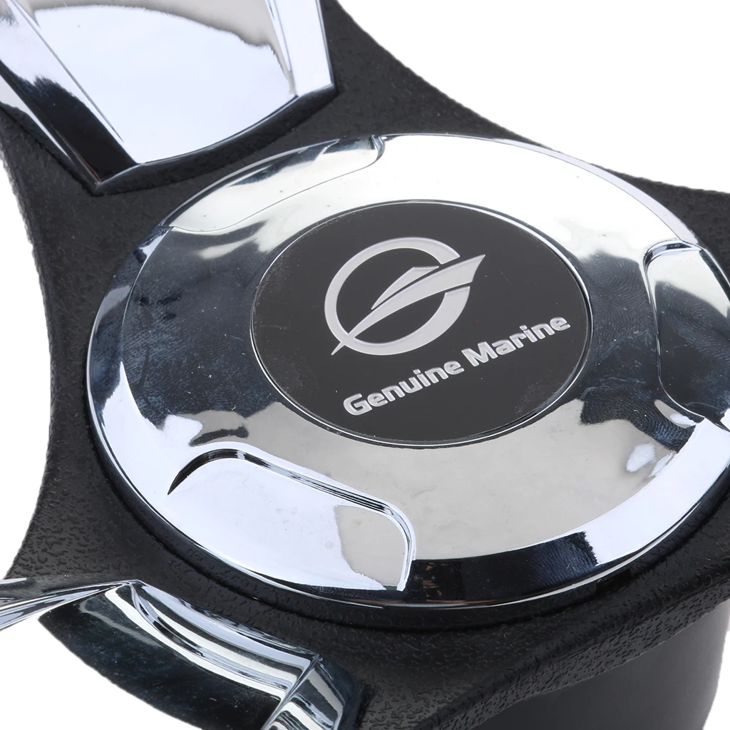 350mm Boat Steering Wheel Polished 3 Spoke boats with 3/4 Inch Shaft Marine Propeller fit for Marine Boats Vessels Yacht