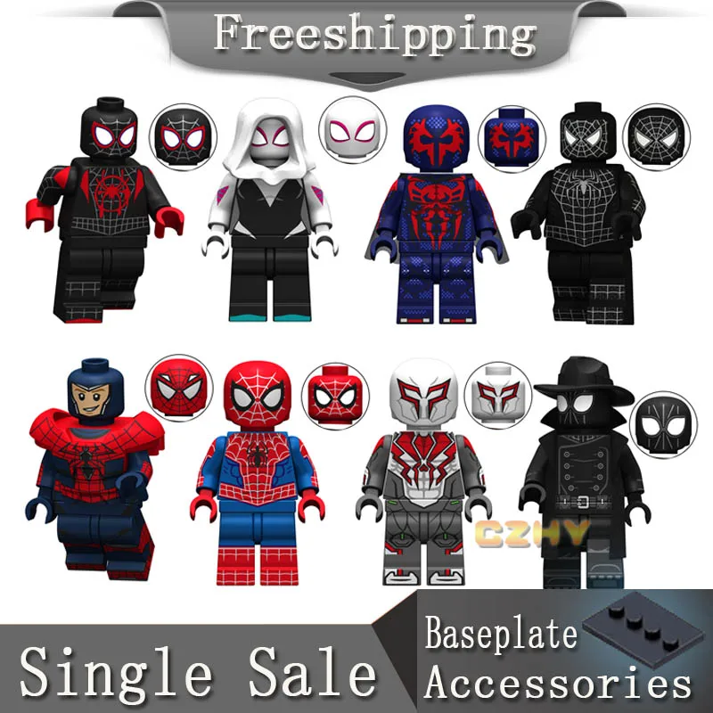 

Marvel Ultimate Spider-Man Into the Spider-Verse Web Of Shadows Gwen Stacy Building Blocks Gift Toys Legoe Minifigured KT1016