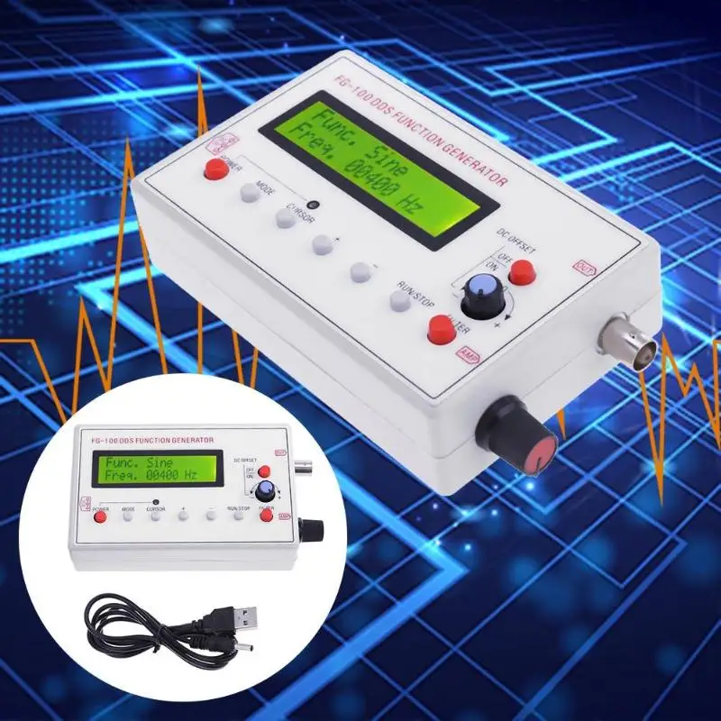

Portable Mini Signal Generator1Hz-500KHz Sine Wave Frequency DDS Function generator Digital Signal Generator Top Quality
