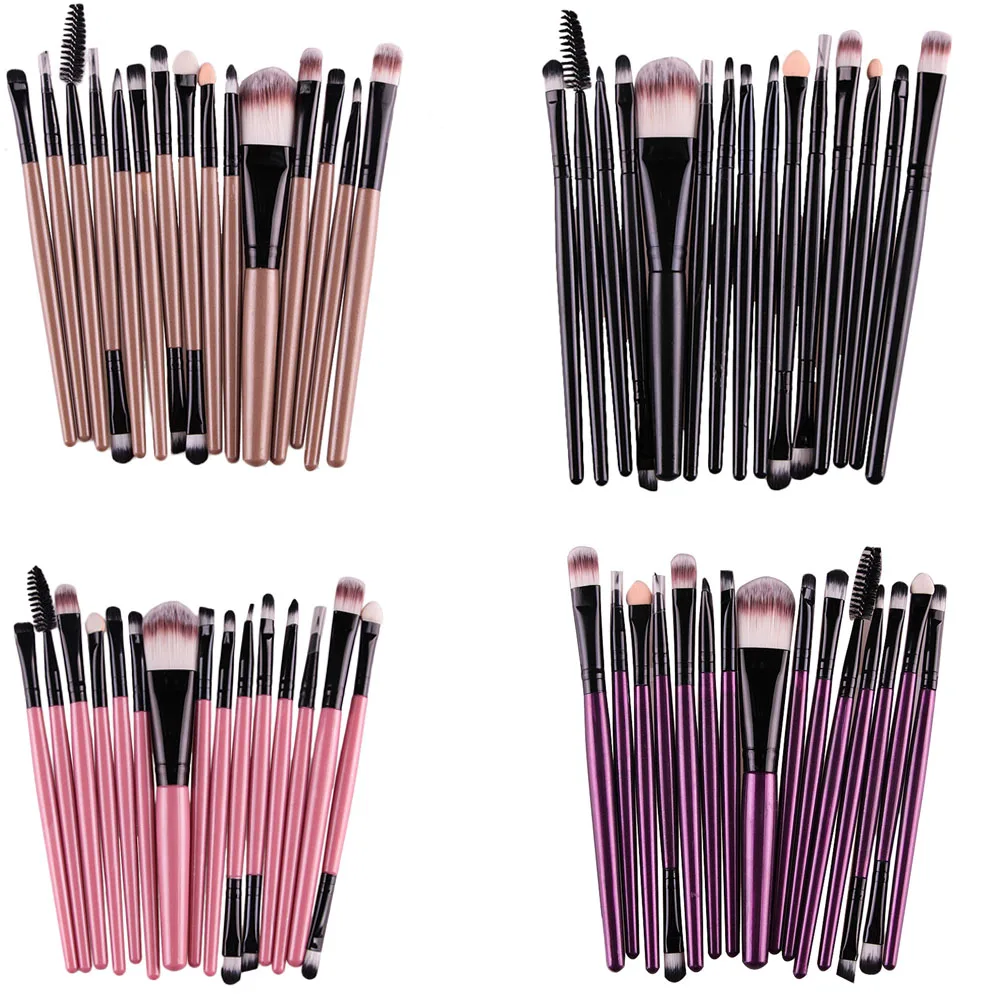 

15Pcs Cosmetic Makeup Brushes Set Powder Foundation Eyeshadow Eyeliner Lip Brush Tool Brand Make Up Brushes Beauty Tools AP233