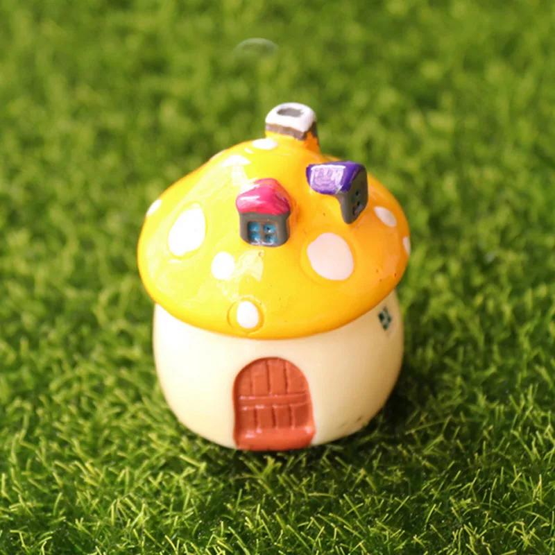 Yellow L Популярное садовое украшение миниатюрное DIY ремесло кукольный домик Декор горшок Фея микро-ландшафт мха тяжесть - Цвет: Yellow L