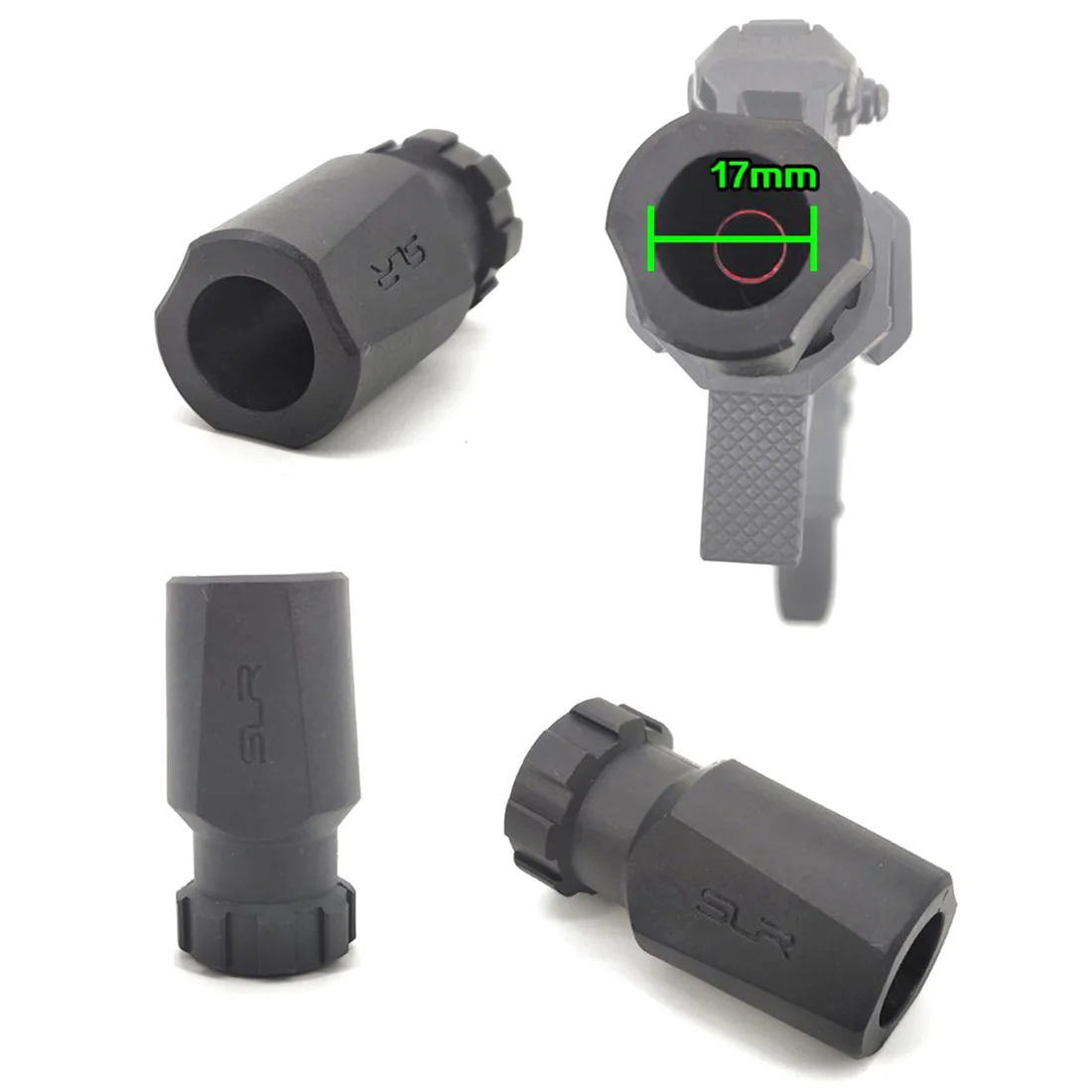 

MODIKER Jingji 14mm SLR Nylon Expanding Hole Reverse Thread Barrel Decorative Cap for JM 10 /14mm CCW Water Gel Beads Blaster