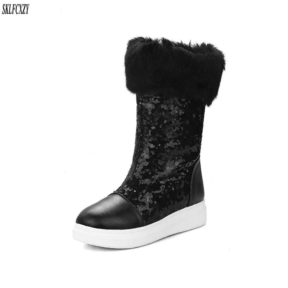 

SKLFCXZY Winter new fashion hot selling plush warm snow boots warm women's boots comfortable women's shoes size 34-43