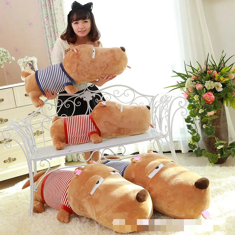 

Free shipping 85 cm big lie prone to lie prone sleepy dog pillow stuffed dolls cute dogs lie prone to lie prone pillow doll girl
