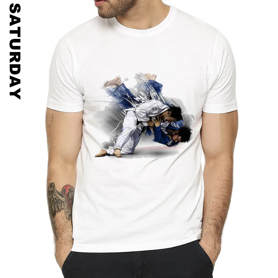 Мужская Эволюция дзюдо Дизайн забавная футболка для мужчин и женщин, унисекс Удобная дышащая Футболка мужская уличная одежда