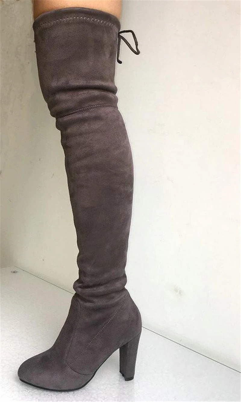 DoraTasia/Новая Брендовая женская обувь, женские сапоги, большие размеры 33-46, осенне-зимние ботфорты, пикантные вечерние женские сапоги на высоком каблуке