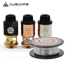 Original Augvape Merlin RDTA Atomizer tank Vaporizer Vape with 3.5ml Capacity Derlin Top Cap and Drip tips Vs Merlin MINI TANK
