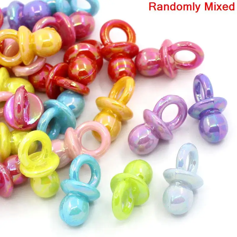 

DoreenBeads Acrylic Charm Pendants Pacifier Mixed 21.0mm( 7/8") x 11.0mm( 3/8"), 15 PCs 2015 new