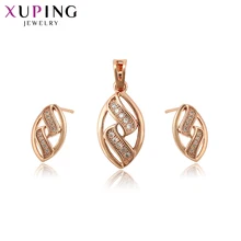 Xuping Модные Ювелирные наборы фантастическое очарование женские наборы покрытые розовым золотом Свадебные Подарки Высокое качество дизайн S104, 1-65067