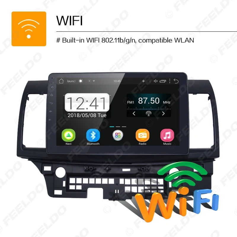 Excellent FEELDO 1Set 10inch Bigger HD Screen Android 6.0 Quad Core Car Media Player With GPS Navi Radio For  Mitsubishi Lancer EX#5269 11