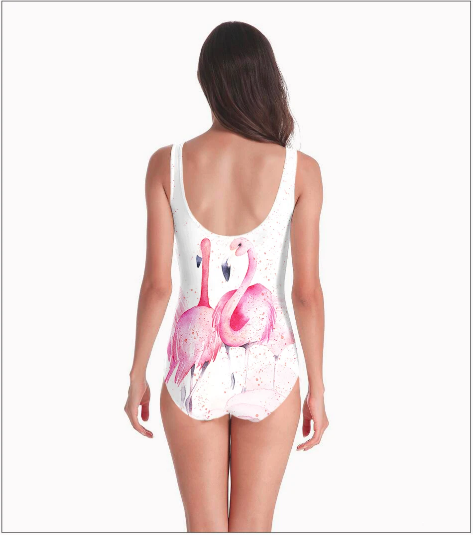NADANBAO Фламинго печатных оригинальные купальники Сексуальная Пляжная одежда для женщин цельный эластичный купальник