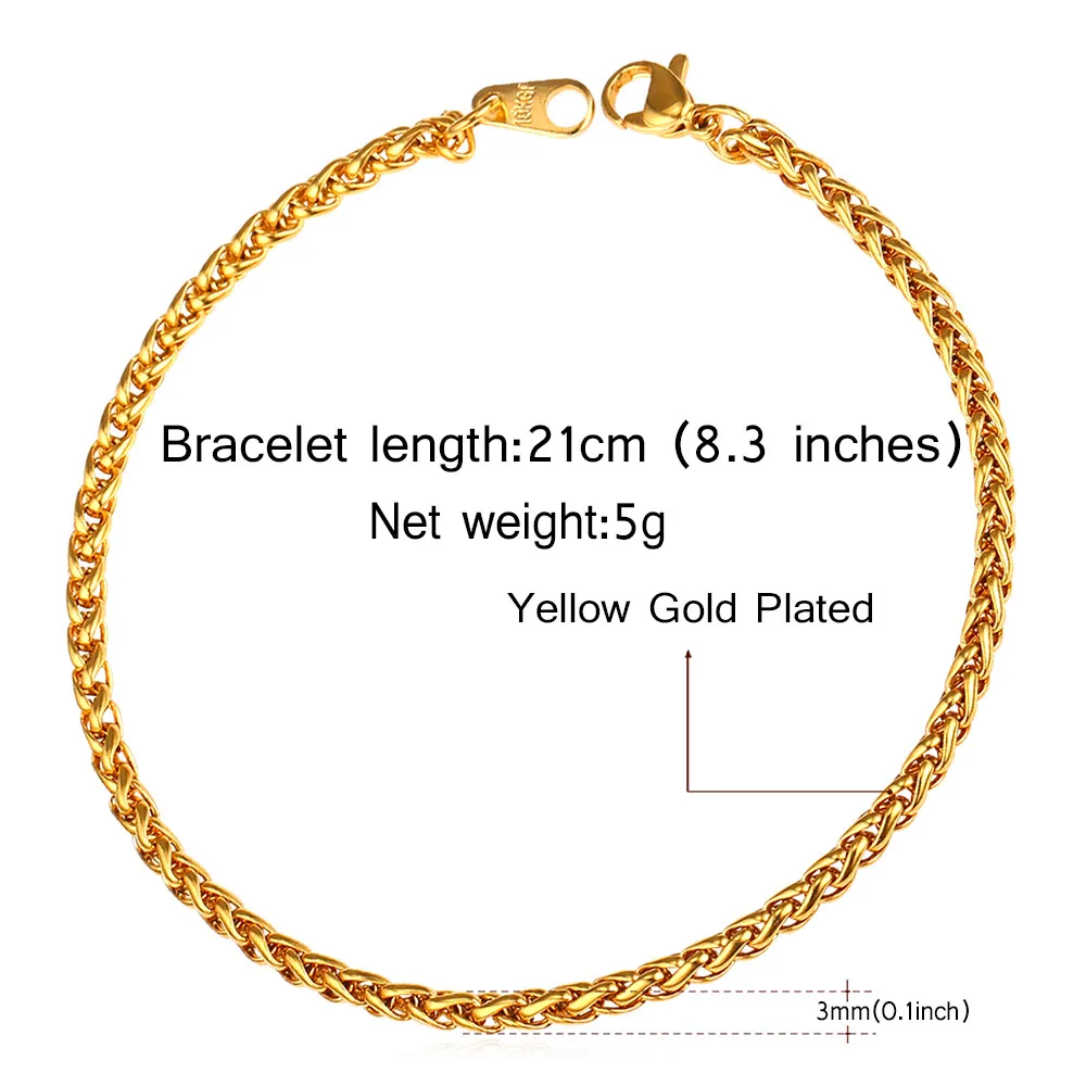 Женский скрученный браслет цепочка из нержавеющей стали 316L|bracelets for|stainless steel mens