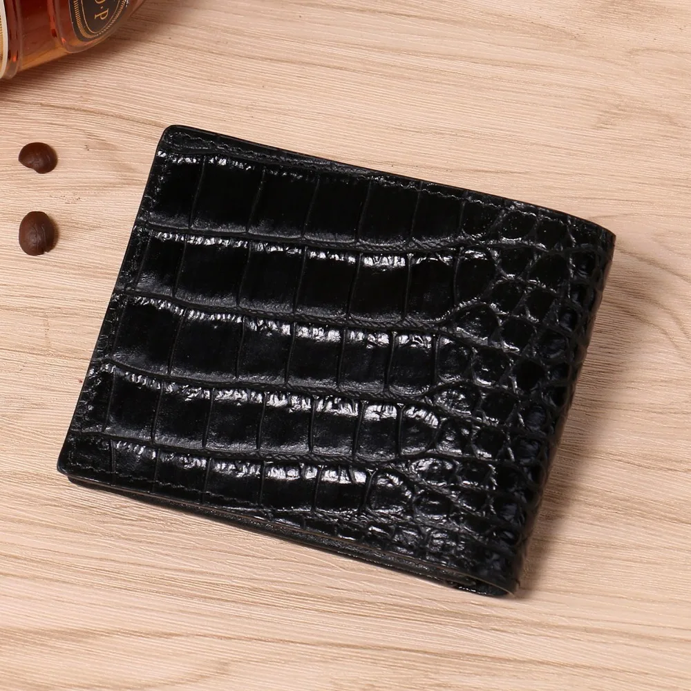 Men's wallet Crocodile bone Crocodile skin Men's wallet British style Leather wallet Crocodile tail bone wallet Man 005tb