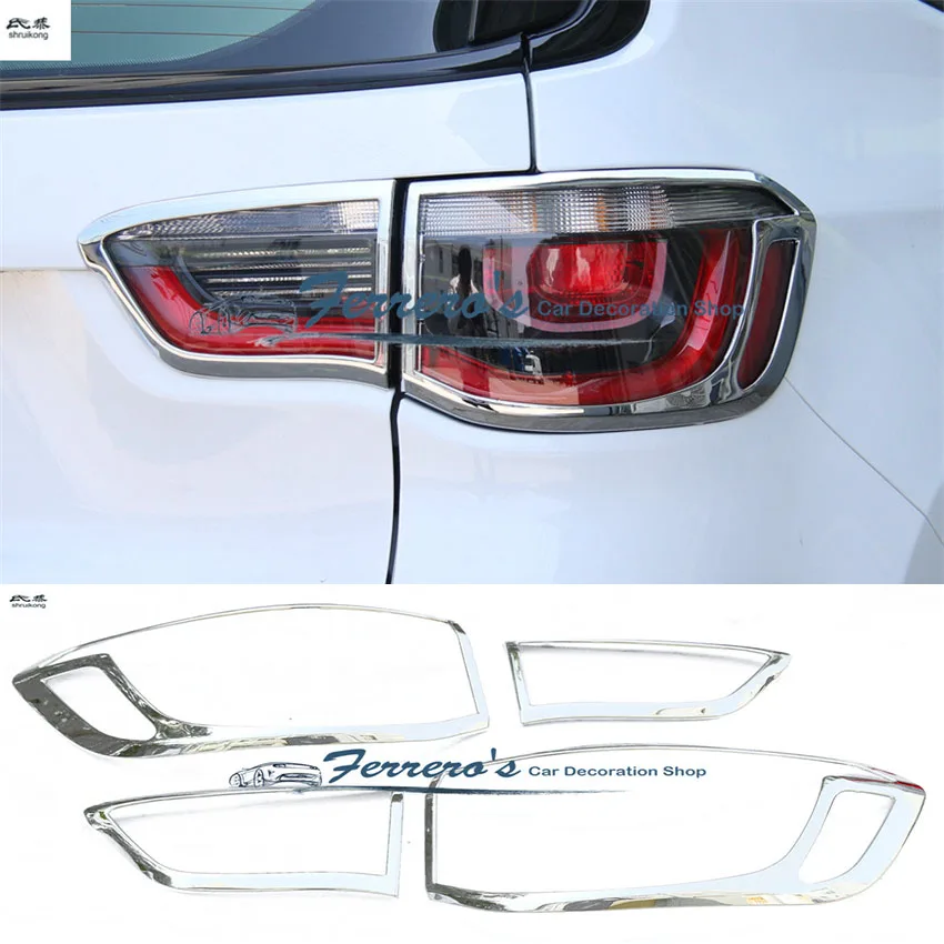 Free shipping 4pcs/lot ABS Chrome Car Accessories car rear headlights