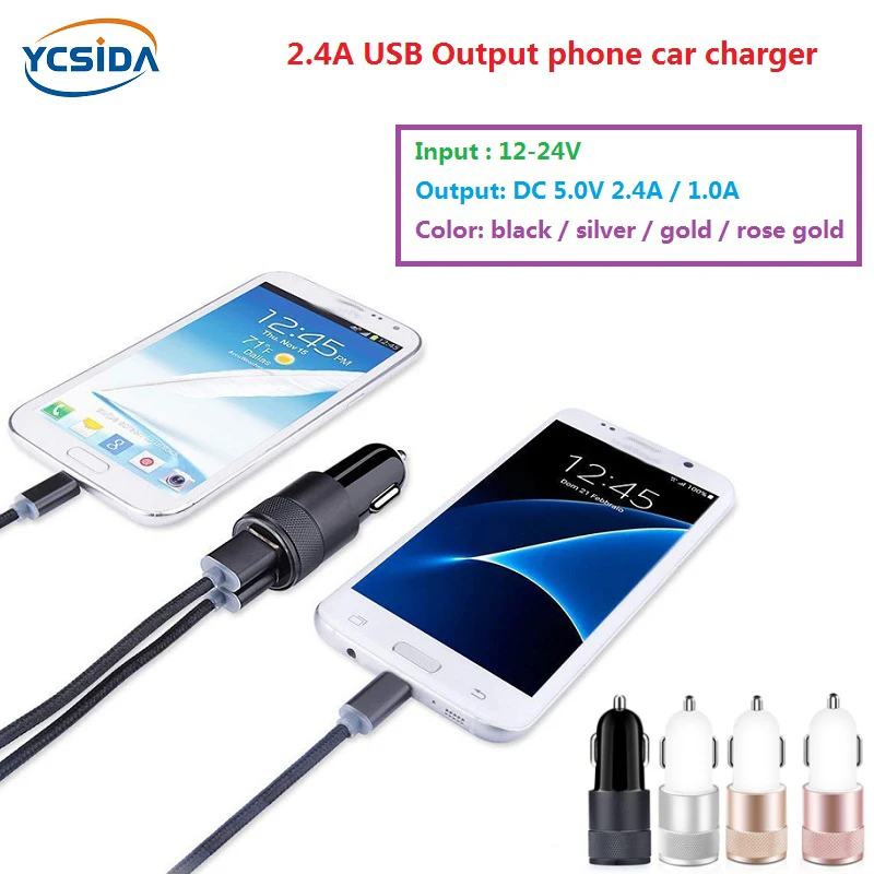 

5V 2.4A/1A Output phone car charger with cable for iPhone/vivo X21/Samsung S7 S9/Huawei P20 nova Mate8/OPPO R17 R15/for xiaomi 8