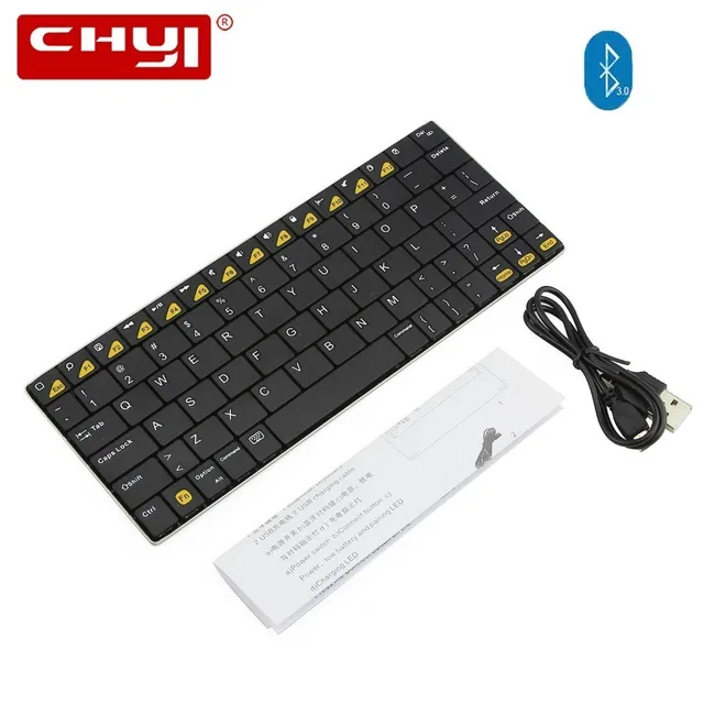 Best Price CHYI Bluetooth Wireless Keyboard Portable Ultra Thin Mini Ergonomic Computer PC Keypad For Macbook Apple iPad Series Tablet 