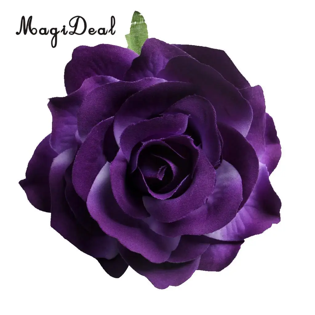 MagiDeal Beautiful 10Pcs Artificial Silk Rose Buds Flower Head DIY for Wedding Dress Enterpiece Embellishments Craft 10 Colors