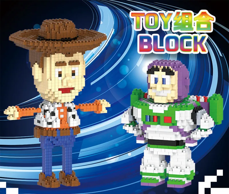 

1750 pcs 2 designs diamond block Toy story Buzz lightyear cartoon block