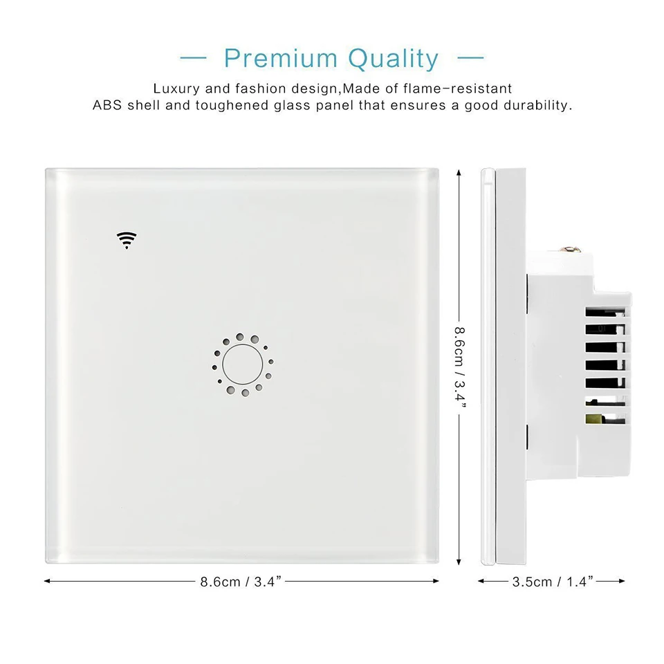 Ewelink ЕС/Великобритании Smart Wi-Fi настенный сенсорный выключатель 1/2/3 Стекло Панель умного дома светильник переключатель голосового управления по Alexa Google home