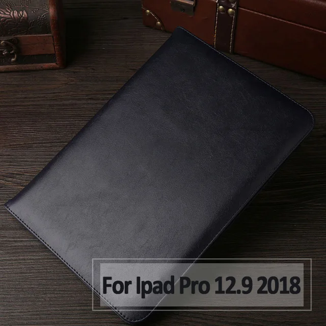 Чехол из искусственной кожи для ipad pro 11, 12,9 дюймов,, внутренний ручной ремень, подставка, ретро портфель, авто пробуждение, защита от сна - Цвет: 2018 ipad pro 12.9