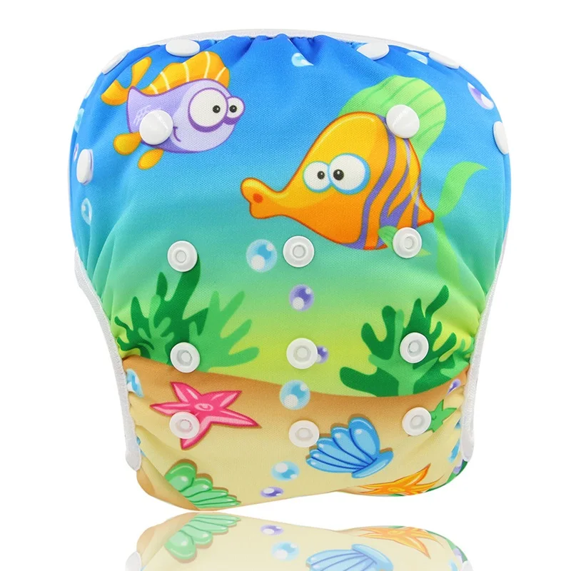 

Waterproof Diapers For Swimming Infants Diaper Newborn Print Training Pants For Baby Swimsuit Cloth Nappies Erkek Bebek Swimwear