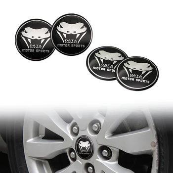 

4pcs 56.5mm DATA CHAMPS MOTOR SPORTS Car Auto Steering Wheel Center Hub Cap Emblem Badge Stickers for Viper