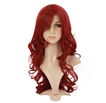 

Hot Selling Harajuku Curly Wig Young Synthetic Hair Wigs Long Blonde Red Wine Color Cosplay Wig African American Wigs With Bangs