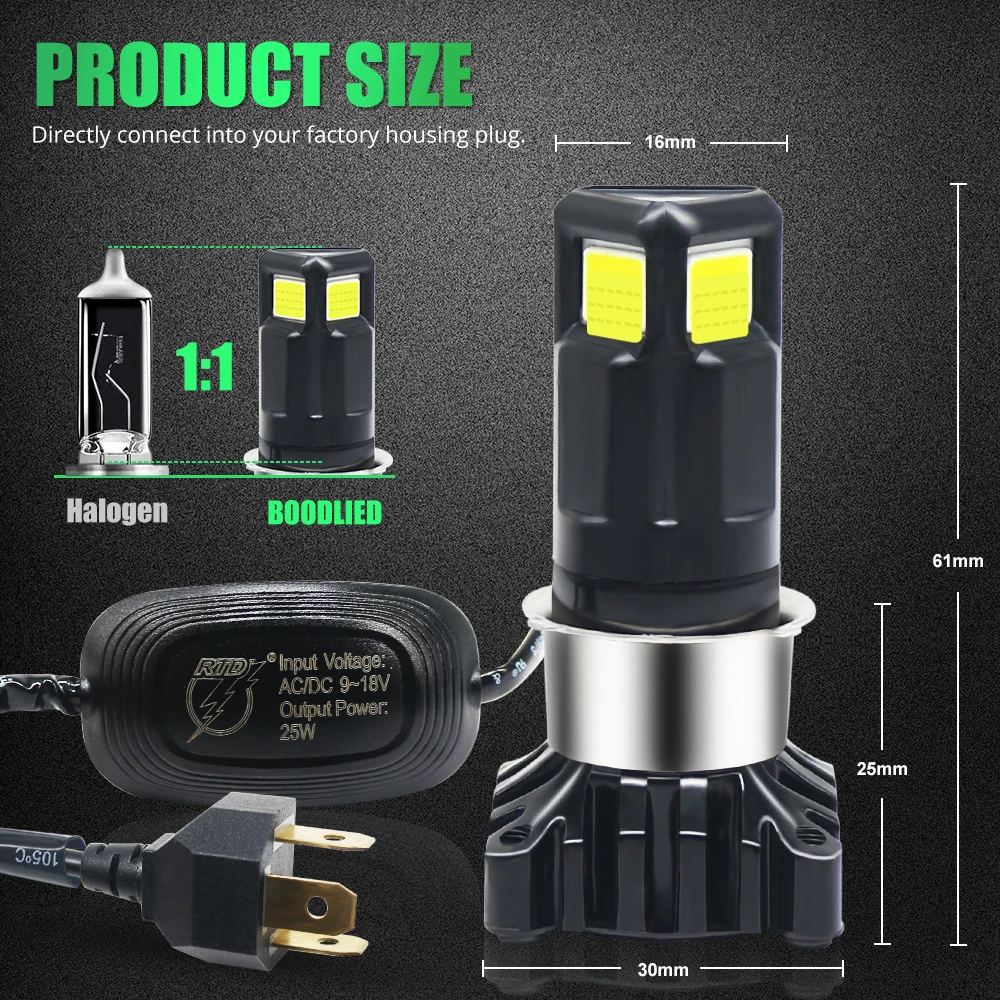 Motorcycle Headlight H4 LED Bulb 25W COB Chip LED Motorcycle Accessories for Motorcycle Front Headlamp Universal Driving Light Motorcycle Headlight H4 LED Bulb 25W COB Chip LED Motorcycle Accessories for Motorcycle Front Headlamp Universal Driving Light