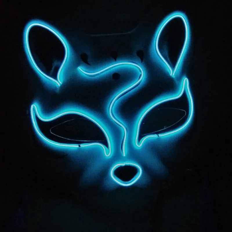 Японское аниме Половина лица лиса маска ручная роспись Kitsune Хэллоуин косплей подарок